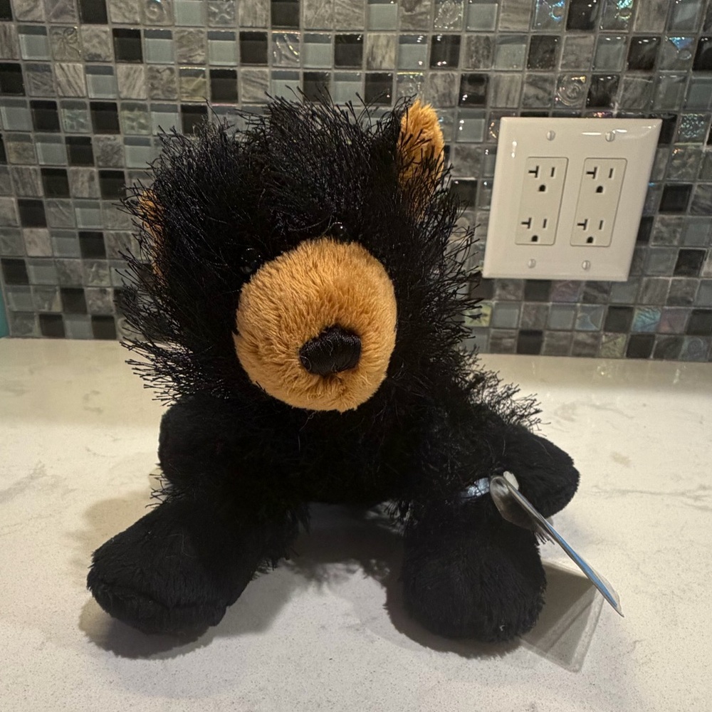 Webkinz Ganz interactive, black small bear not activated or played with like new